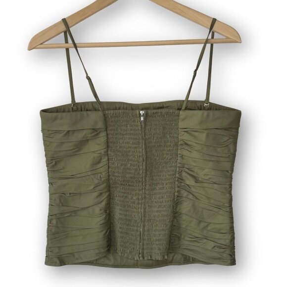 NWT Reformation Orion Top in Olive Green Size 10 - Picture 4 of 11